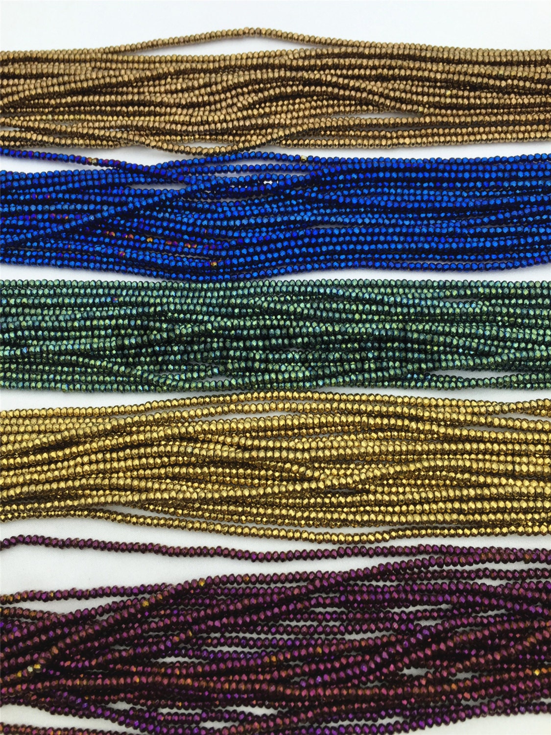 Hematite Multi Color - 2x3mm - Rondelle Beads - AAA - 200pcs - 15.5 inches - G50-B23-003