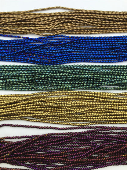 Hematite Multi Color - 2x3mm - Rondelle Beads - AAA - 200pcs - 15.5 inches - G50-B23-003