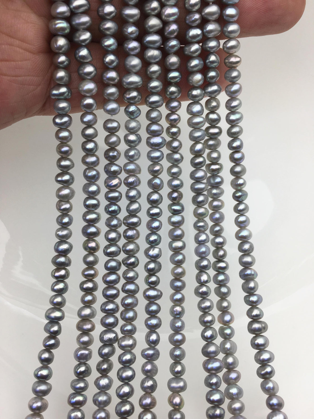 AA+ 4.5-5mm gray potato pearls,seed freshwater pearl,small size pearl,for pearl necklace,for earrings,CR4-T4