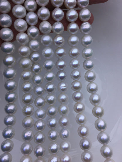 AA+ 8-10mm white near round Edison Freshwater Pearl,RP8-2A-1