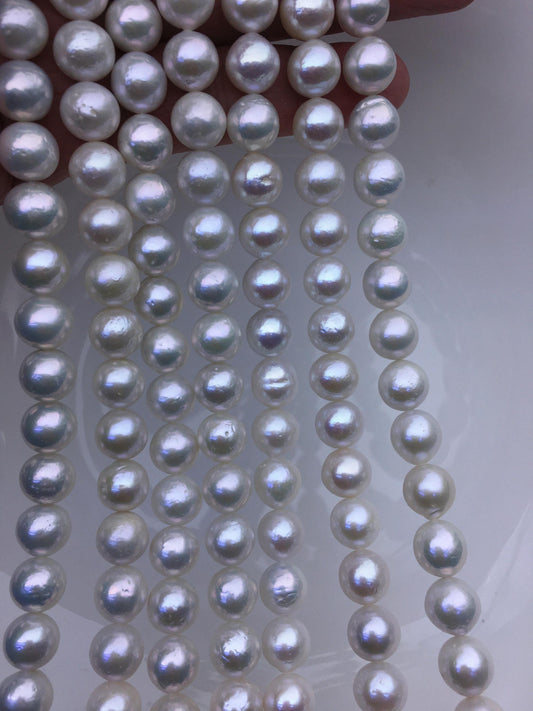 AA+ 8-10mm white near round Edison Freshwater Pearl,RP8-2A-1