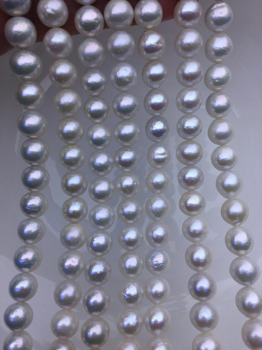 AA+ 8-10mm white near round Edison Freshwater Pearl,RP8-2A-1