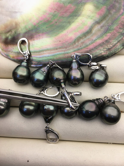 1pc AA+ 10-12mm Tahitian Pearl Pendant, natural color pearl,pearl necklace - NC1-001-1