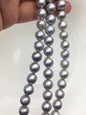 AA+ 9-11mm gray baroque oval Edison Freshwater Pearl,ED12-2A-5-32