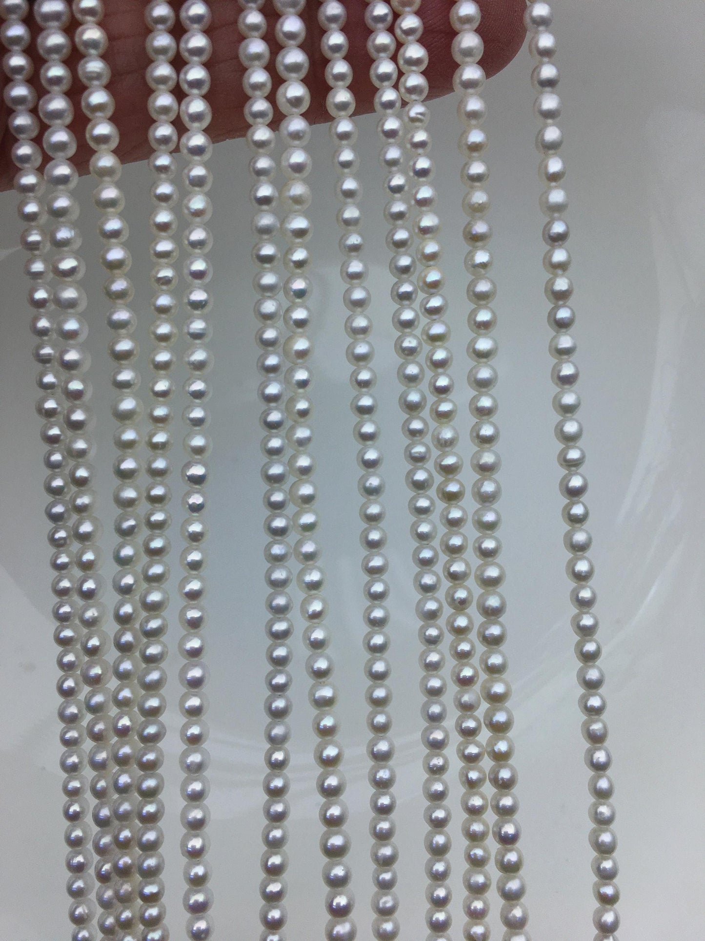 AA+ 3-3.5mm white near round freshwater pearls,CR3-2A-5