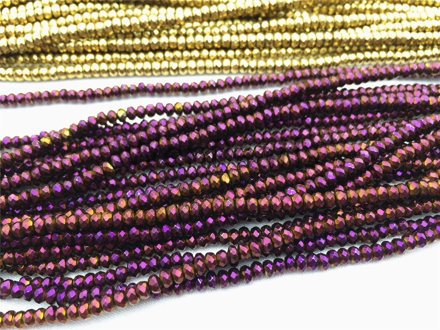 Hematite Multi Color - 2x3mm - Rondelle Beads - AAA - 200pcs - 15.5 inches - G50-B23-003