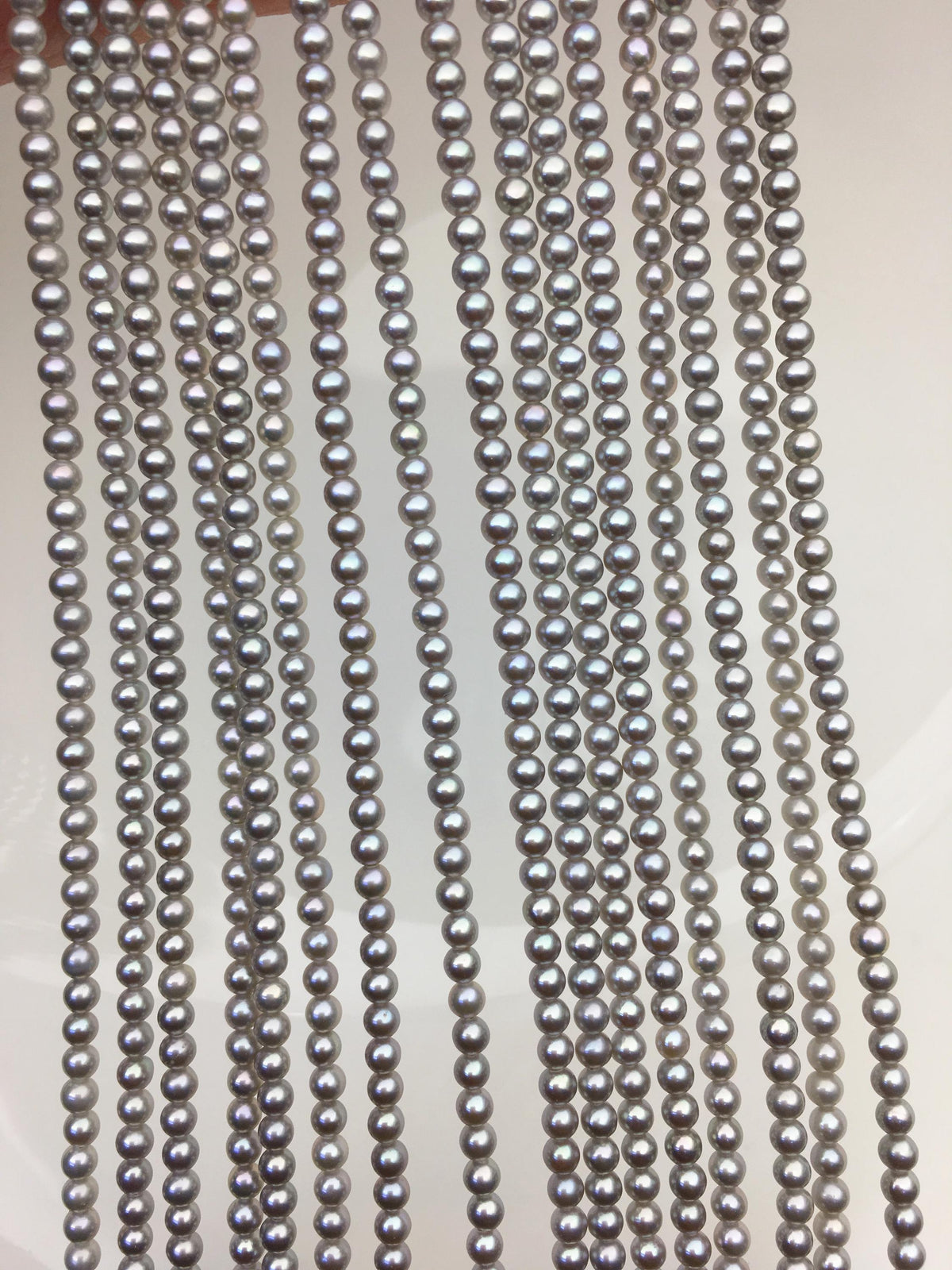 AAA 2.5-3mm tiny gray round freshwater pearls,Rondelle pearl Beads,gray freshwater pearl,loose strands,RP2-3A-19
