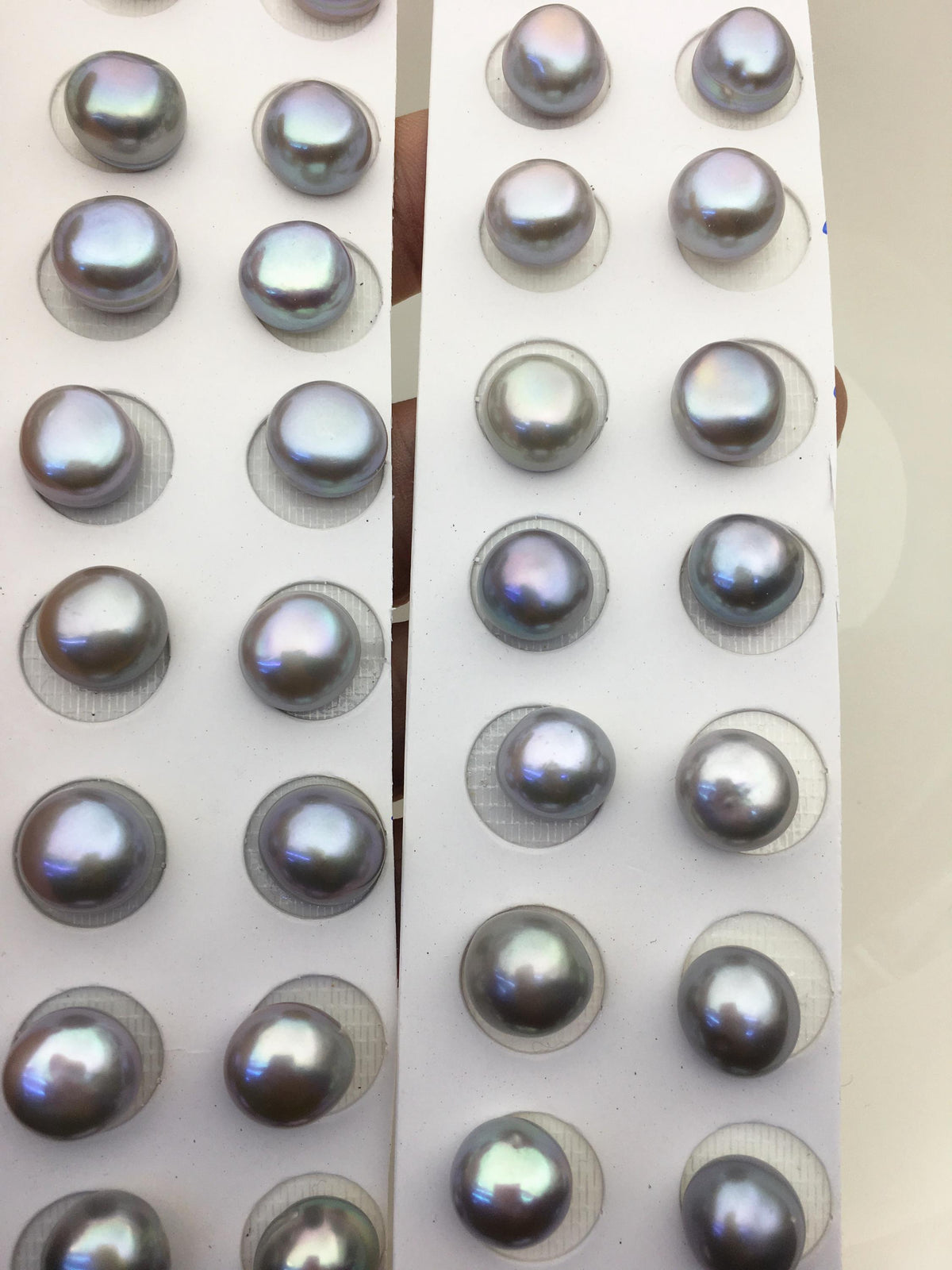 10 pairs AA 11-11.5mm Gray baroque button freshwater pearls,round button pearl pairs,pearl earring,pearl stud,BTN11-T3