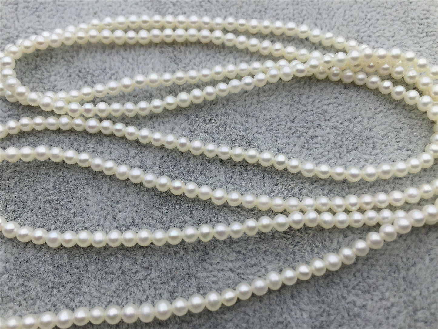5pcs AAAA 2-2.2mm white round seed freshwater pearls,no hole,tiny pearl supply,good quality,through hole,RP2-4A-1