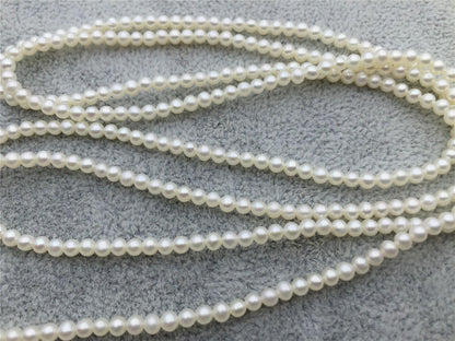 5pcs AAAA 2-2.2mm white round seed freshwater pearls,no hole,tiny pearl supply,good quality,through hole,RP2-4A-1