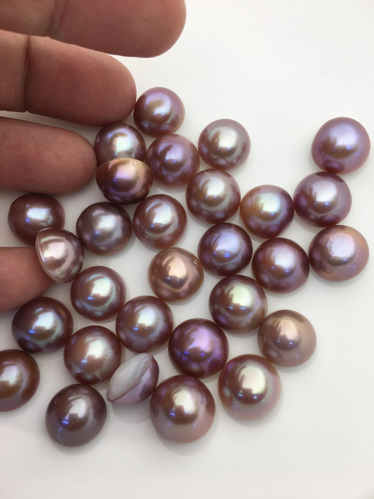 12pcs AAA 13-15mm Baroque Freshwater Mabe Natural Purple Rainbow Freshwater Pearls,no hole,MB-T73