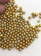 30pcs AAA 4.5-5mm brown button round freshwater pearl,0.9mm half hole,BTN4-T1