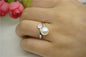 AAA Genuine Pearl ring,cz engagement rings,anniversary ring,cheap wedding rings for women,sterling silver 925 open ring jewellery,R1-T5