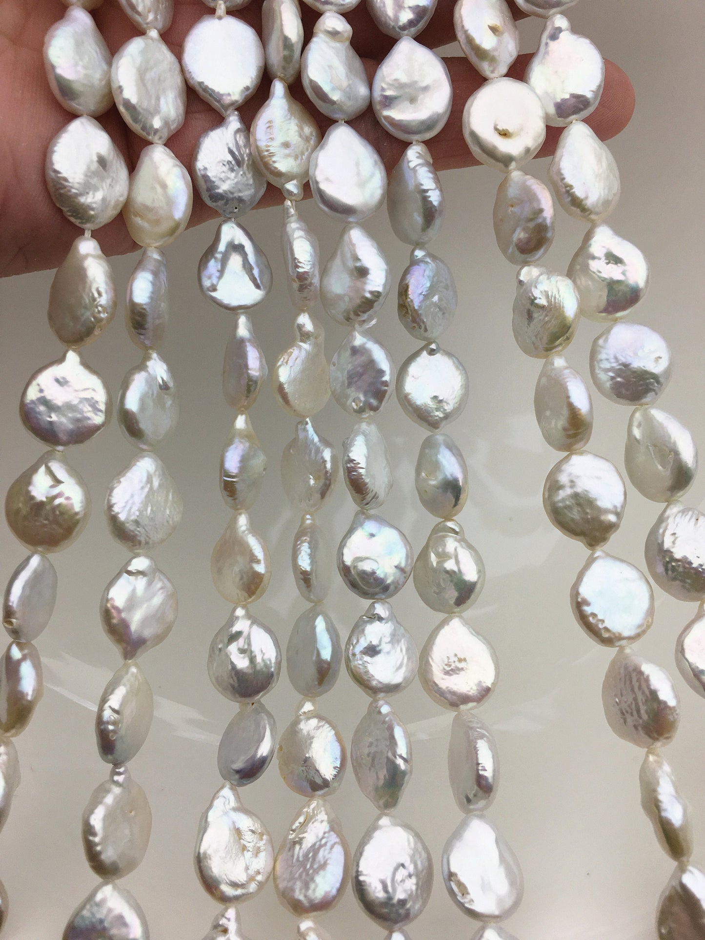 AA+ 11-13mm White Drop Coin freshwater pearls,diy bead,flat round pearl bead,COIN12-2A-2-11