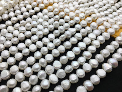 AAA 11-12mm white nugget freshwater pearls,full strand,white baroque pearl,irregular pearl,pearl wholesale supply China, LM11-3A-1