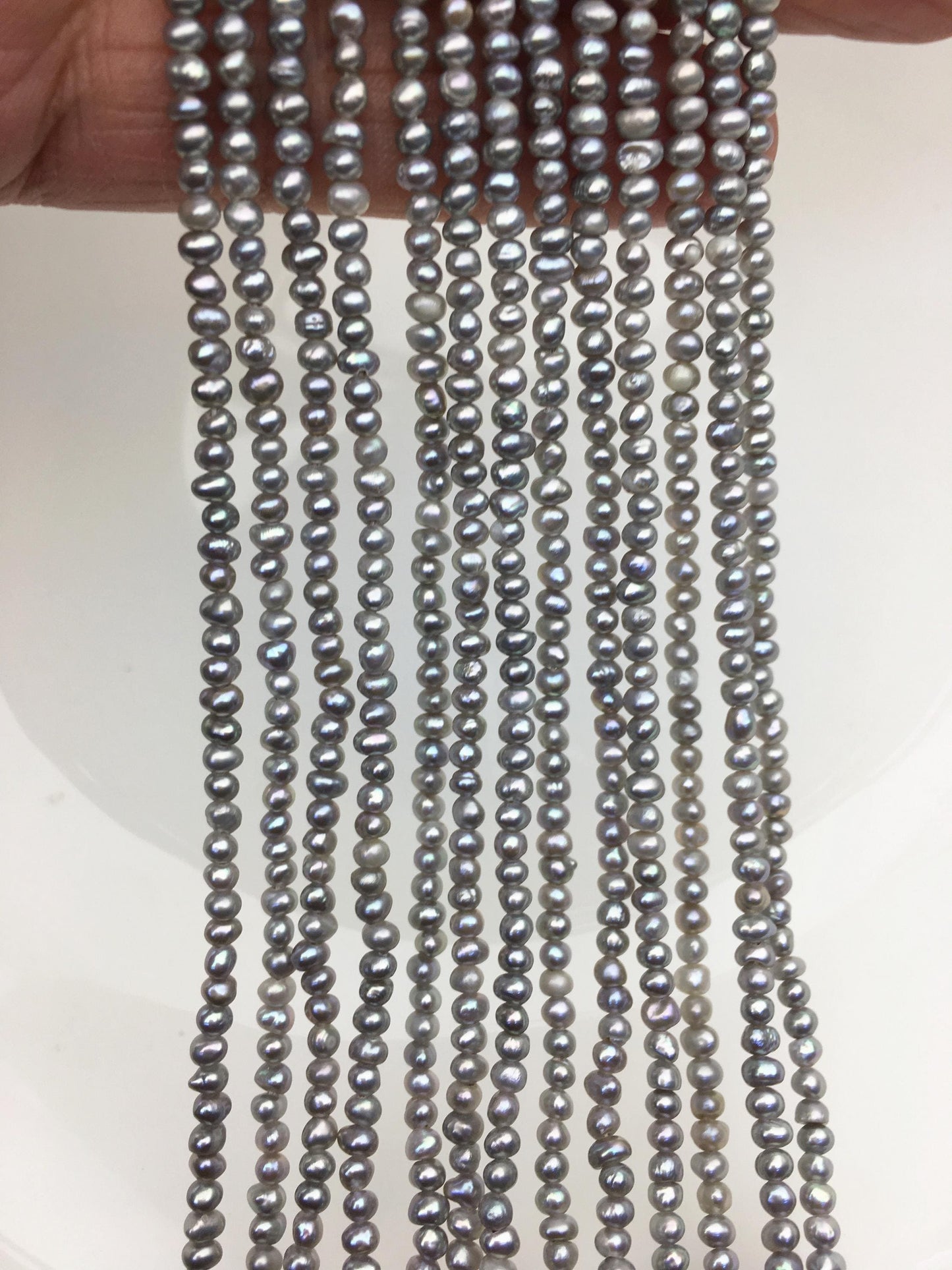 AA 2.5-3mm gray seed potato freshwater pearls,CR2-2A-21