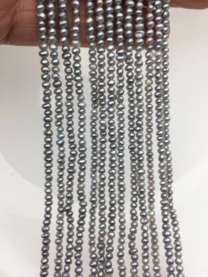 AA 2.5-3mm gray seed potato freshwater pearls,CR2-2A-21