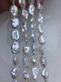 AA+ 11-13mm White keshi Freshwater Pearl Necklace,ZS-200-79
