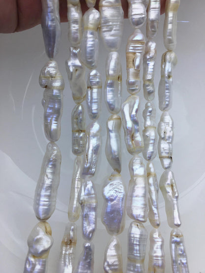 7 strands A 7-11mm white Thick Keshi Biwa Pearl Necklace,ZS-200-120-11