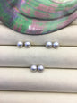 2 pairs AAA 6-6.5mm gray round freshwater pearl pair,round loose pearl wholesale,for pearl earrings,for pearl ring,RP6-3A-8
