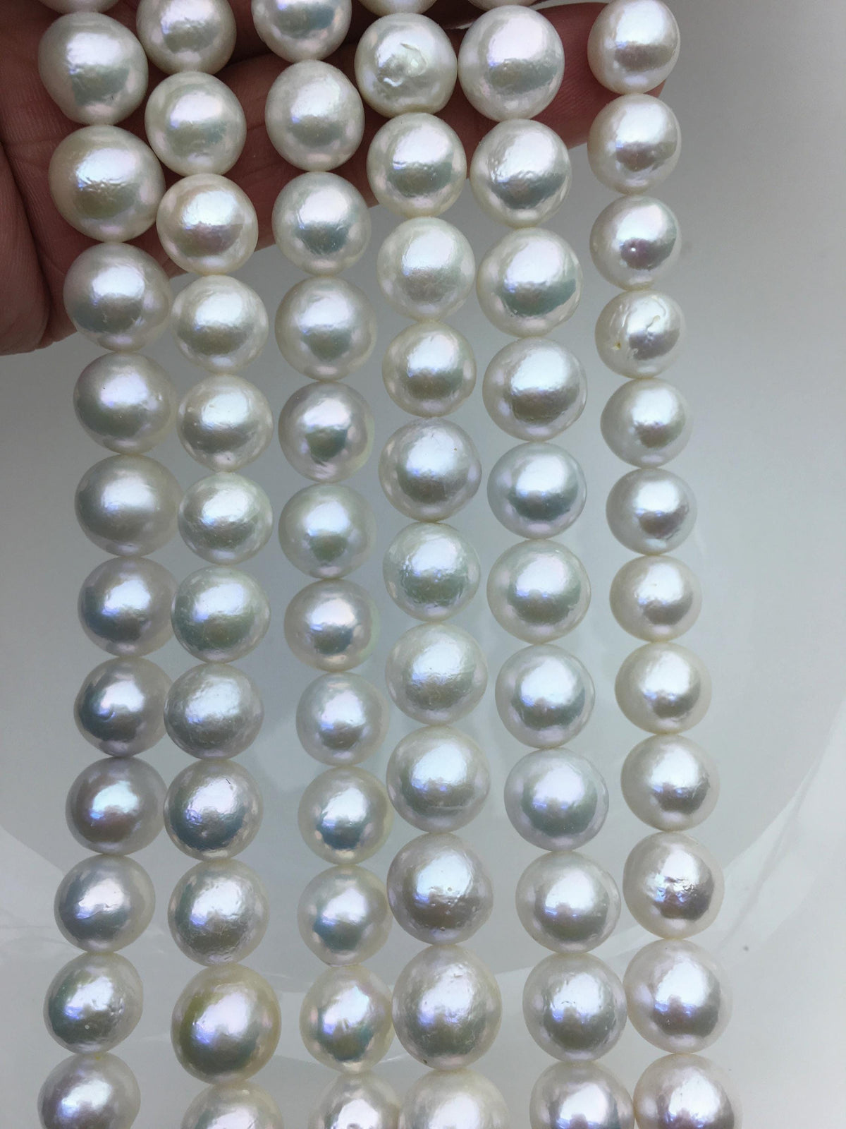 AA+ 10-12mm white round Edison Freshwater Pearl,ED10-2A-2-8