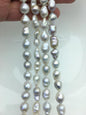 AA+ 8-10mm white with natural gray drop Edison Freshwater Pearl,ED12-2A-5-9