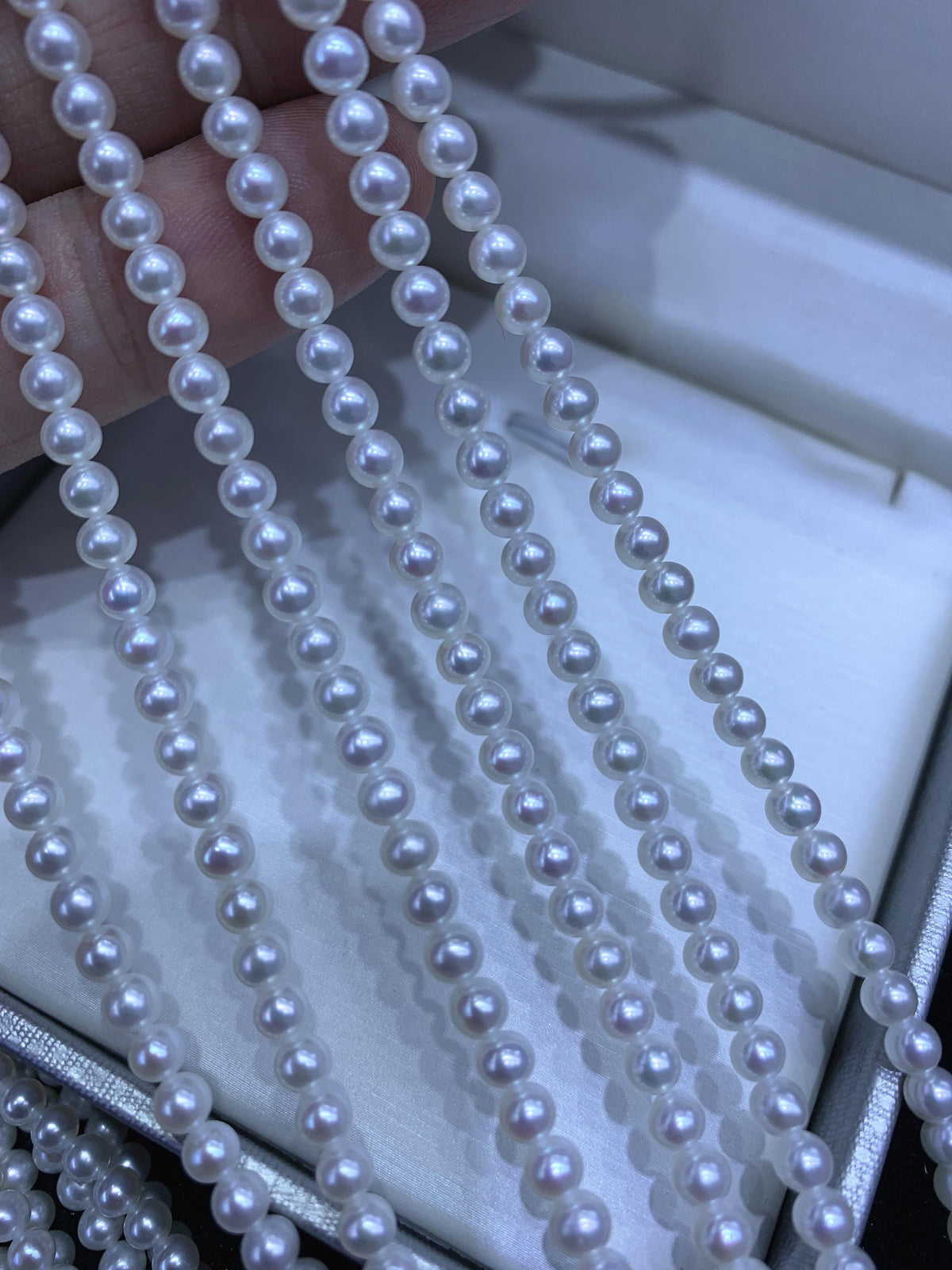 AAA 4-4.5mm white round freshwater pearls,seed pearl,white round pearl,round pearl strands,pearl wholesale,RP4-3AY-GJ-1