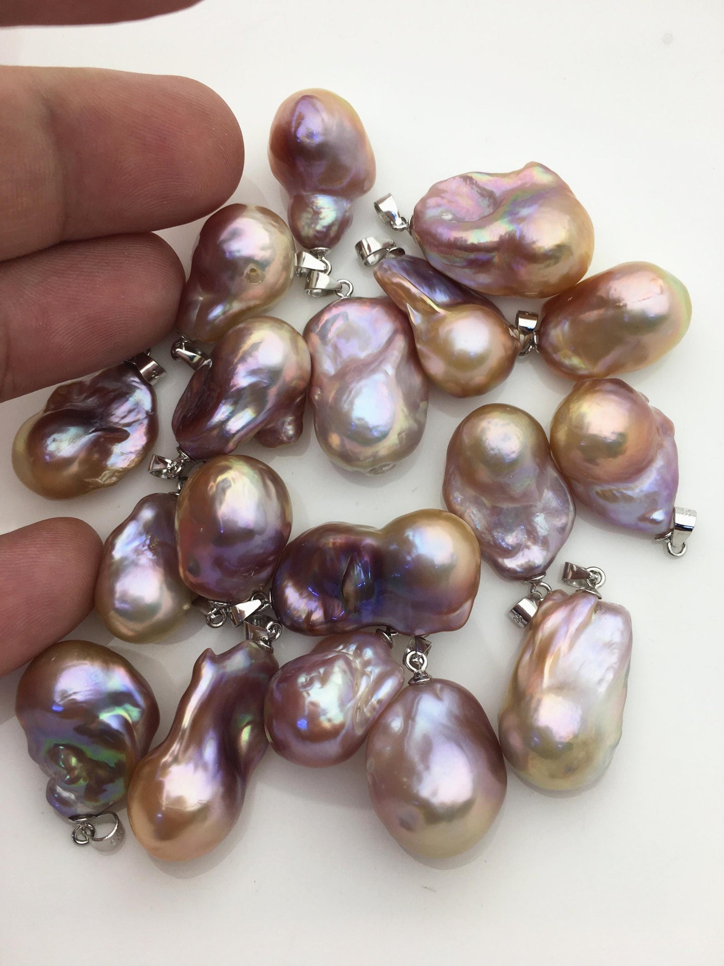 3pcs AAA 12-15mm purple baroque pearl pendant necklace,S925 Sterling silver pendant,NC1-041-6