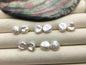 1 pair AAA 10-11mm White keshi pearls Pair,for make stud earrings,baroque pearl,loose pearl beads,very high luster,ZS-127-62-15