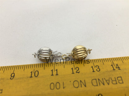 14K Solid Gold Corrugated Bead Safety Clasp,Select Size,wholesale price,ASG-CL-004