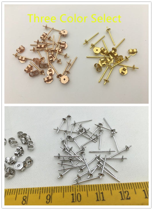 Quality Update! High quality sterling silver stud,s925 sterling silver stud, rose gold,yellow gold stud for earrings,ASL-ER-003