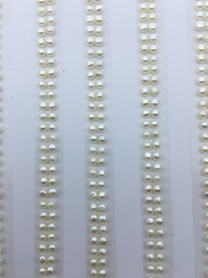 10 pairs AAA 2-2.5mm Seed Button freshwater Pearls,0.8mm half hole,white color pearl for ring,BTN2-4A-1-4
