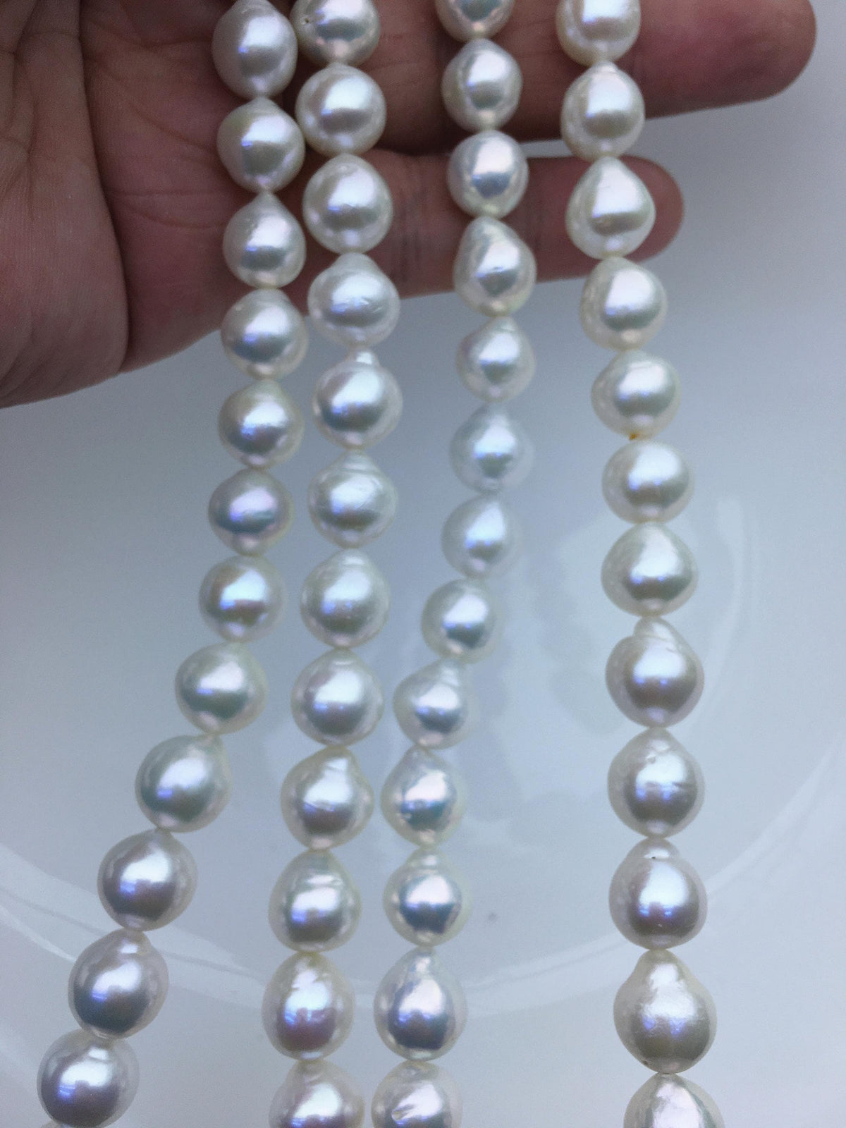 AA+ 9-11mm white short teardrop freshwater pearls,Christmas,Valentine's Day gift,for pearl necklace,Love,Happiness,LR10-T6