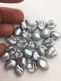10pcs AAA 10-12mm Gray bowl Keshi freshwater pearls,no hole,ZS-127-3