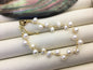 6.5+2'' white AA+ 4-5mm small potato pearl handmade bracelet, B8-055-10