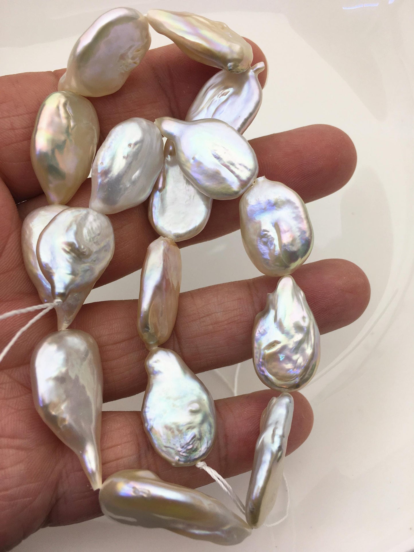 AA+ 14-17mm natural white overtone ellipse coin freshwater pearls,diy bead,flat block pearl bead,ZS-103-21