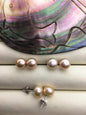 1 pair AAA 8.5-9mm Purple Rainbow Pearl Stud Earrings,pearl earrings,S925 Sterling Silver,Wedding,classic pearl studs,SE1-T42