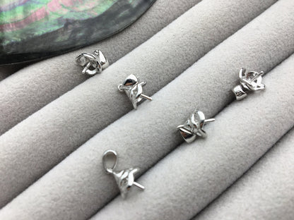 2pcs 7mm Cup Size Flower S925 sterling silver pendant hook, for pendant,for DIY,wholesale,ASL-P-012