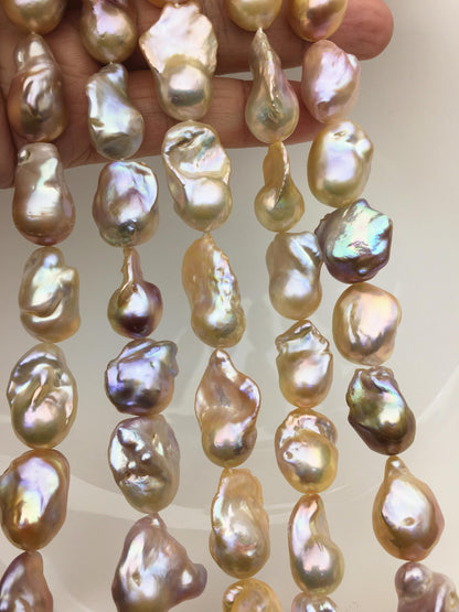 15.5'' AA+ 12-15mm natural mix color flame ball pearl,FL15-2A-5-2