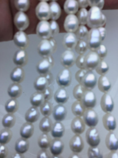 AA 9-11mm white drop Edison Freshwater Pearl,ED12-2A-5-67