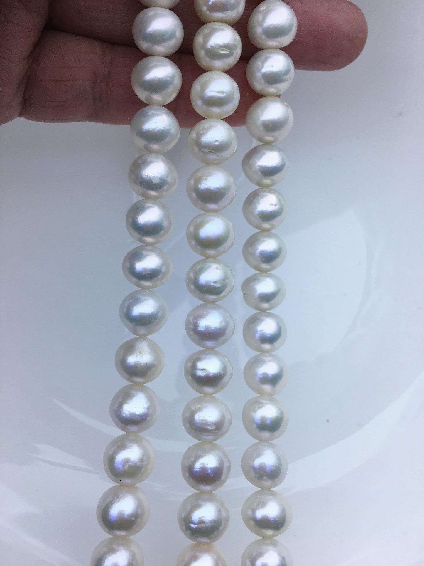 AA+ 9-11mm white button freshwater pearls,full strand,Rondelle pearl Beads,loose freshwater pearl,SM10-T1