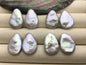 1 pair AAA Big 16-17x22-24mm Gray Drop Coin Freshwater Pearl White loose Beads Pair,wholesale,ZS-103-37-7