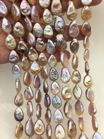 AAA 10-12mm Mix Color Teardrop Coin freshwater pearls,diy bead,flat round pearl bead,COIN12-2A-2-55