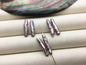 AAA- 3-5x20-25mm Purple Toothpick pearls Pair,for make dangle earrings,0.9mm through hole,ZS-127-62-34