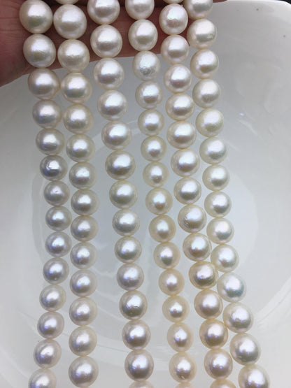 AA+ 9-11mm white round freshwater pearls,RP9-2A-2