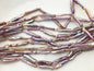 15.5'' AAA 4-7mm natural purple rainbow Toothpick pearls,ZS-80-25-10