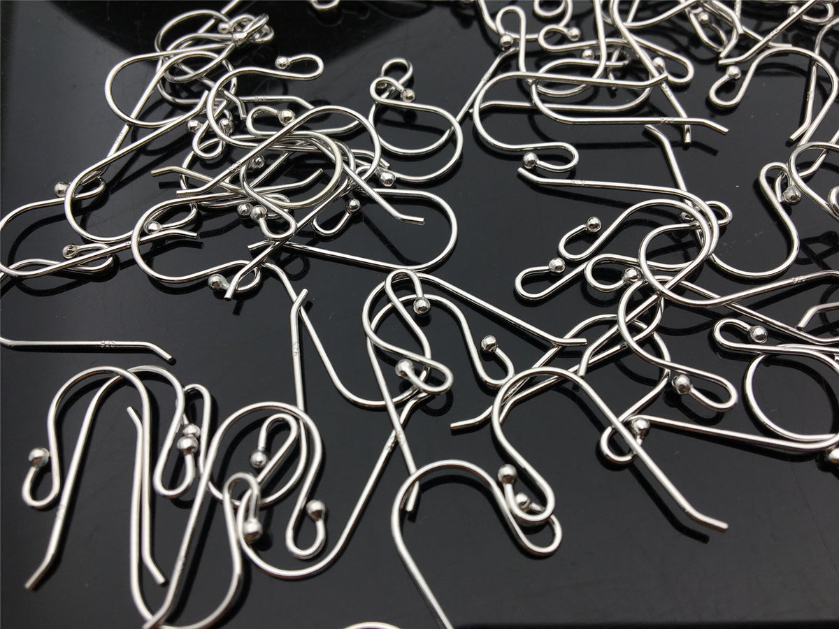 5 pairs 11x20mm Sterling Silver White/Yellow dangle hook, Sterling Silver, for dangle earrings,DIY,wholesale,ASL-ER-017