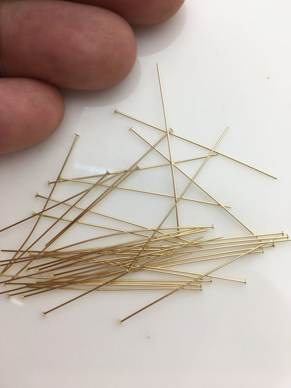 10pcs Made in US 1/20 14K Gold Filled T pins 0.41x38.1mm, AGF-OTH-3
