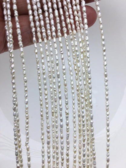 AA 2-2.2mm white tiny nugget seed pearls,irregular nugget freshwater pearl strand,cheap price,pearl factory china,LM2-2A-2