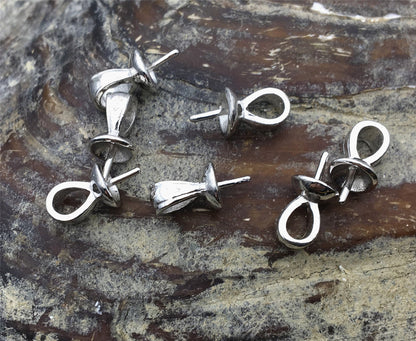 5mm Cup Size S925 sterling silver fixed pendant hook, for pendant,for DIY,wholesale,ASL-P-009